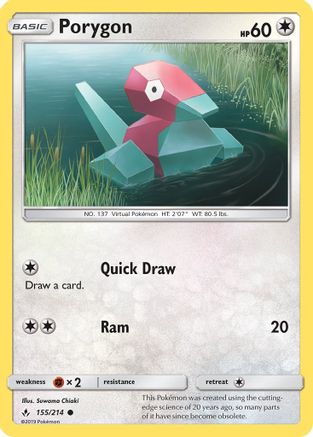 Porygon 155/214 - SM Unbroken Bonds - Golden Apple Comics