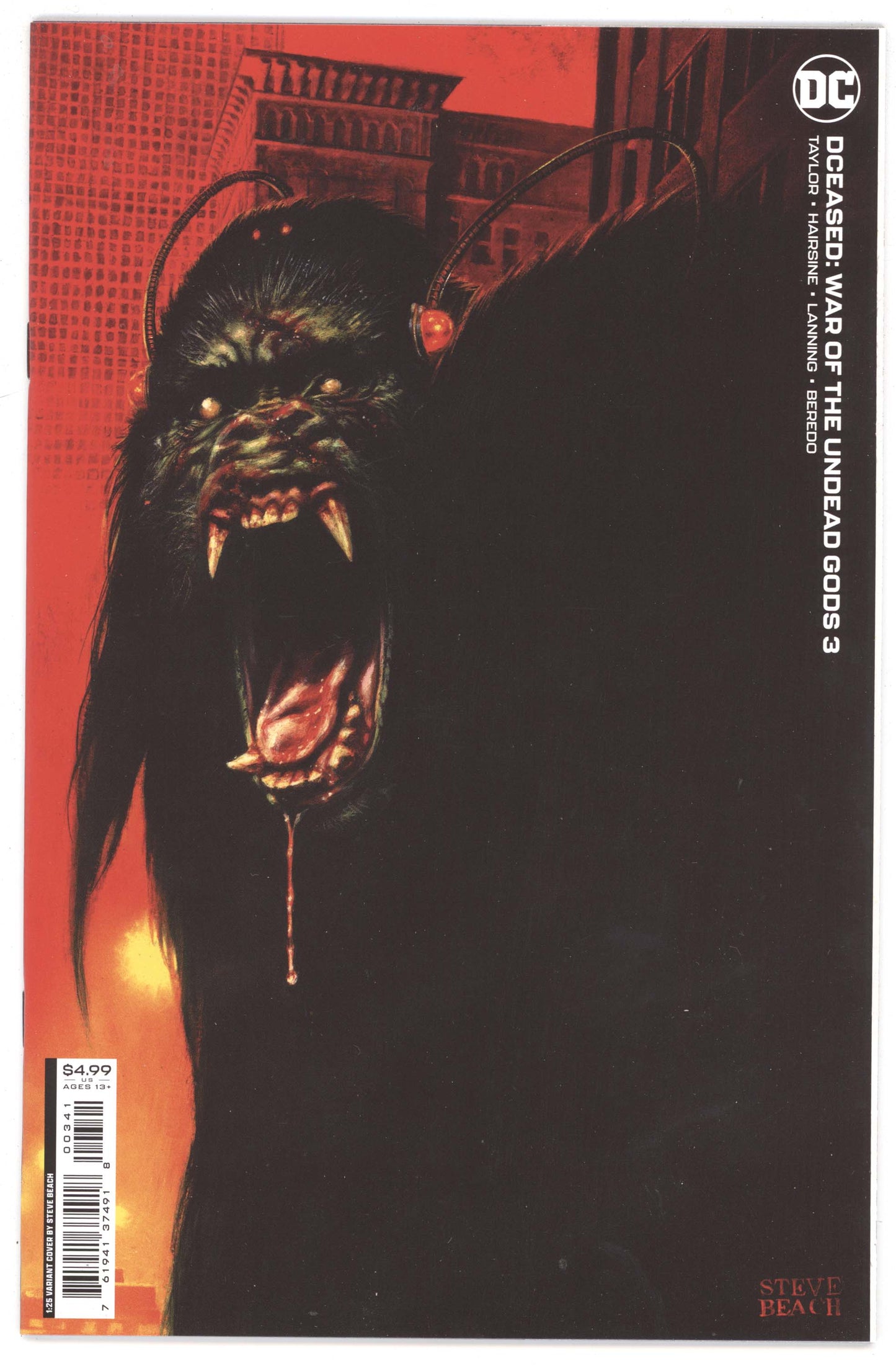 Dceased War Of The Undead Gods #3 (Of 8) D 1:25 Steve Beach Card Stock Variant (10/18/2022) Dc - Golden Apple Comics