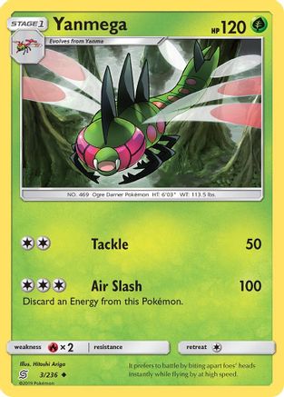 Yanmega 003/236 - SM Unified Minds Reverse Holofoil
