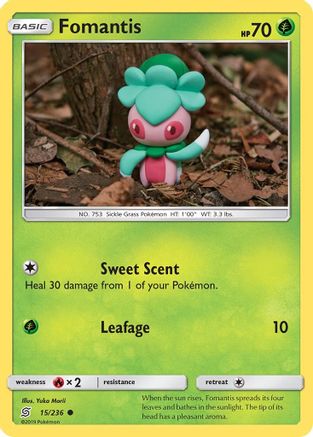 Fomantis 015/236 - SM Unified Minds Reverse Holofoil
