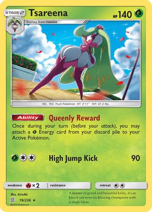 Tsareena 019/236 - SM Unified Minds Reverse Holofoil