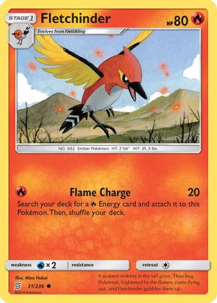 Fletchinder 031/236 - SM Unified Minds Reverse Holofoil