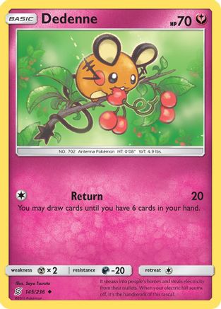 Dedenne 145/236 - SM Unified Minds Reverse Holofoil