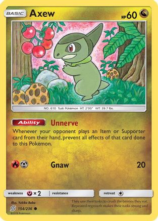Axew 154/236 - SM Unified Minds Reverse Holofoil