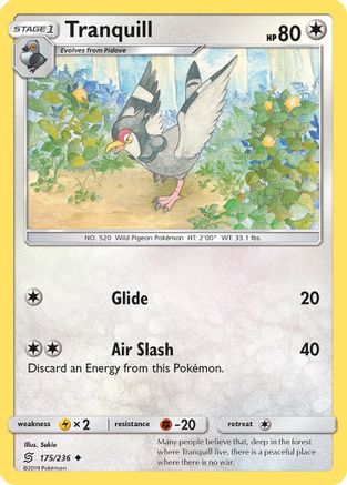 Tranquill 175/236 - SM Unified Minds Reverse Holofoil