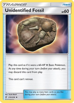Unidentified Fossil 210/236 - SM Unified Minds Reverse Holofoil