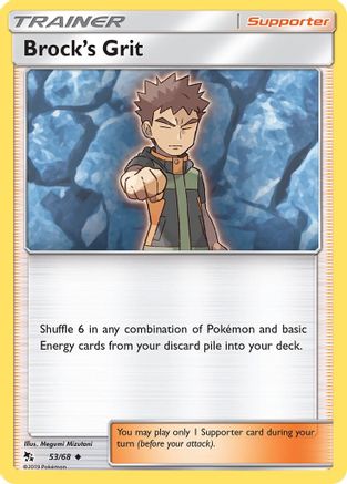 Brock's Grit 053/68 - Hidden Fates Reverse Holofoil
