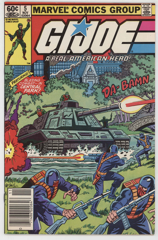 GI Joe 5 Marvel 1982 VF Newsstand ARAH Cobra Larry Hama