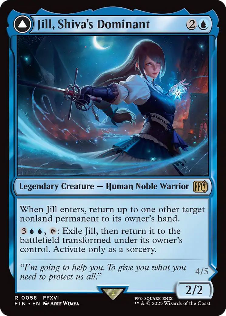 Jill, Shiva's Dominant // Shiva, Warden of Ice (FIN-058) - FINAL FANTASY: (enchantment) Foil - Golden Apple Comics