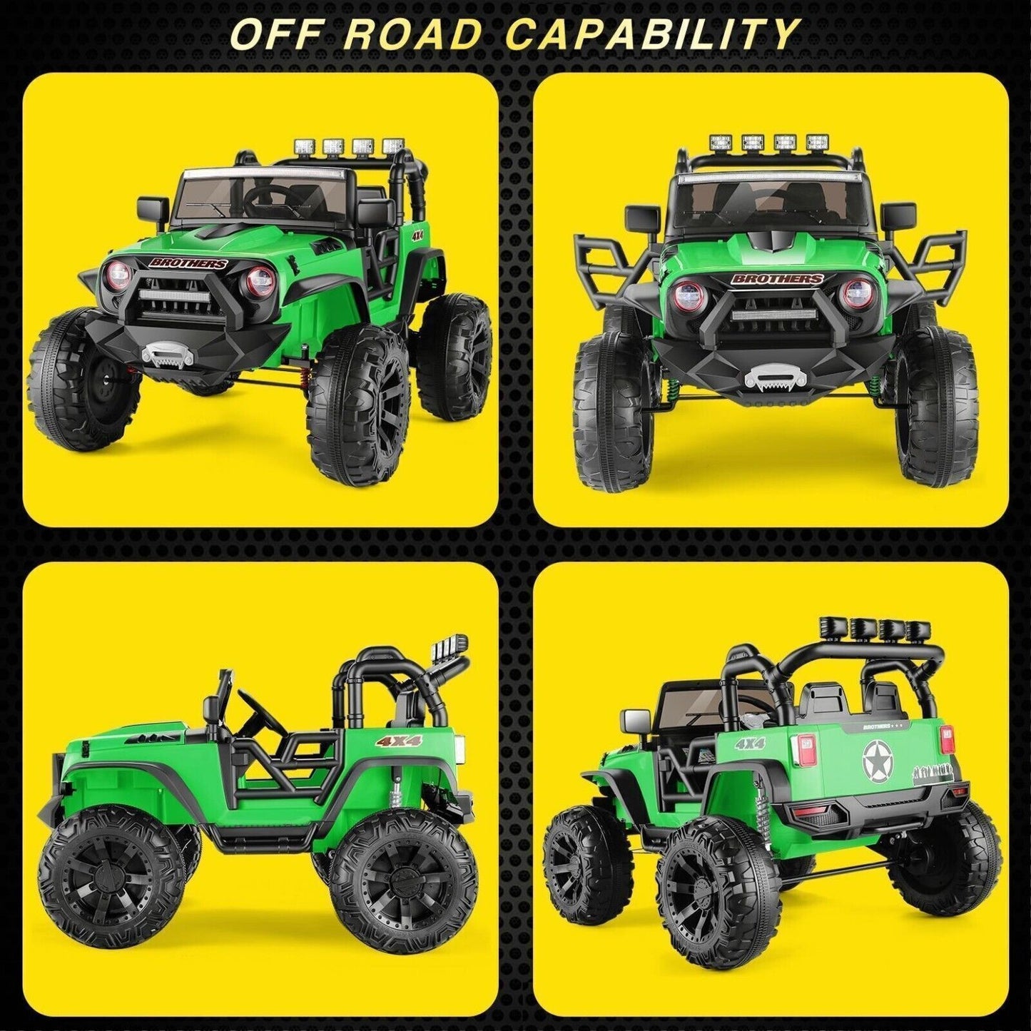 2-Seater 400W Electric Ride-On Toy Truck for Kids with Remote Control - 24V