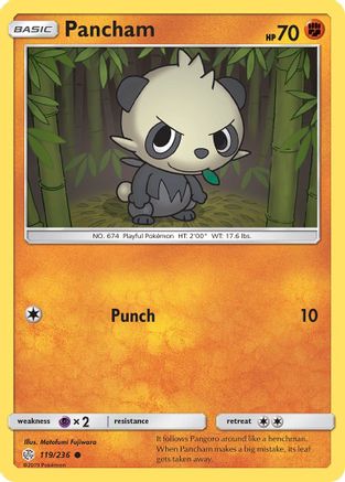 Pancham 119/236 - SM Cosmic Eclipse Reverse Holofoil