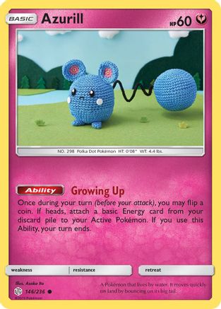 Azurill 146/236 - SM Cosmic Eclipse Reverse Holofoil