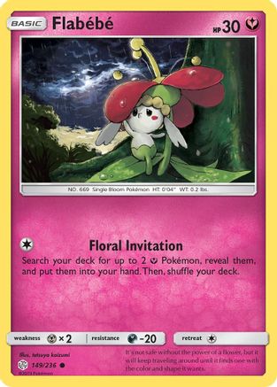Flabebe 149/236 - SM Cosmic Eclipse Reverse Holofoil