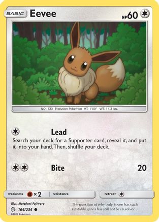 Eevee 166/236 - SM Cosmic Eclipse Reverse Holofoil