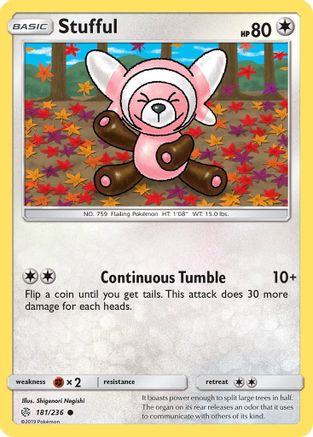 Stufful 181/236 - SM Cosmic Eclipse Reverse Holofoil