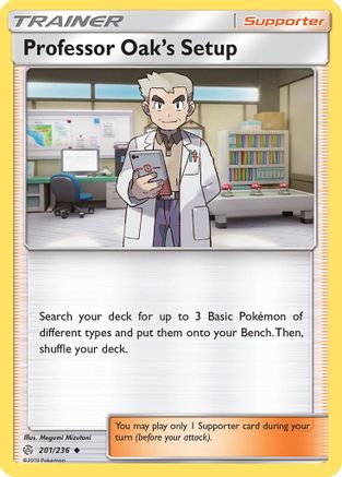 Professor Oak's Setup 201/236 - SM Cosmic Eclipse Reverse Holofoil