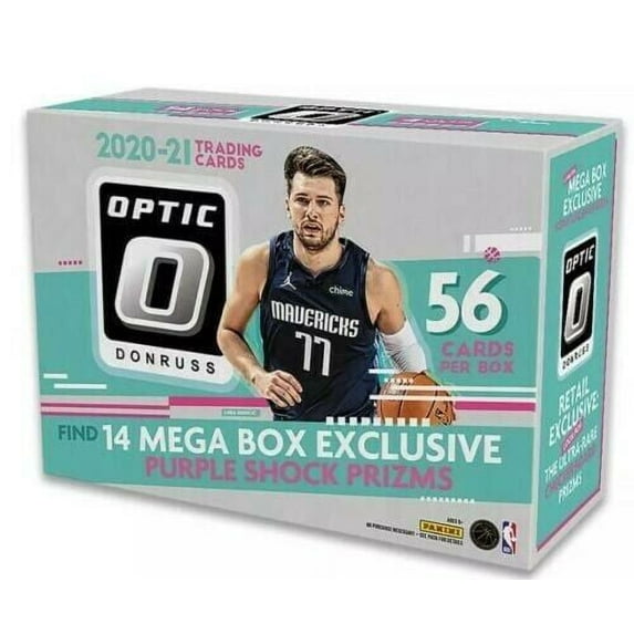 2020-21 Panini Donruss Optic Basketball 56-Card Mega Box - Purple Shock Prizms