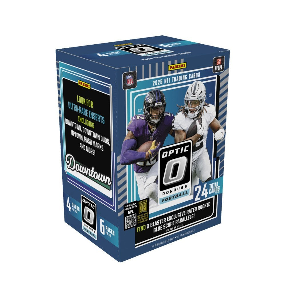 2025 Panini Donruss Optic Football Hobby Blaster Box (Blue Scope Parallels)
