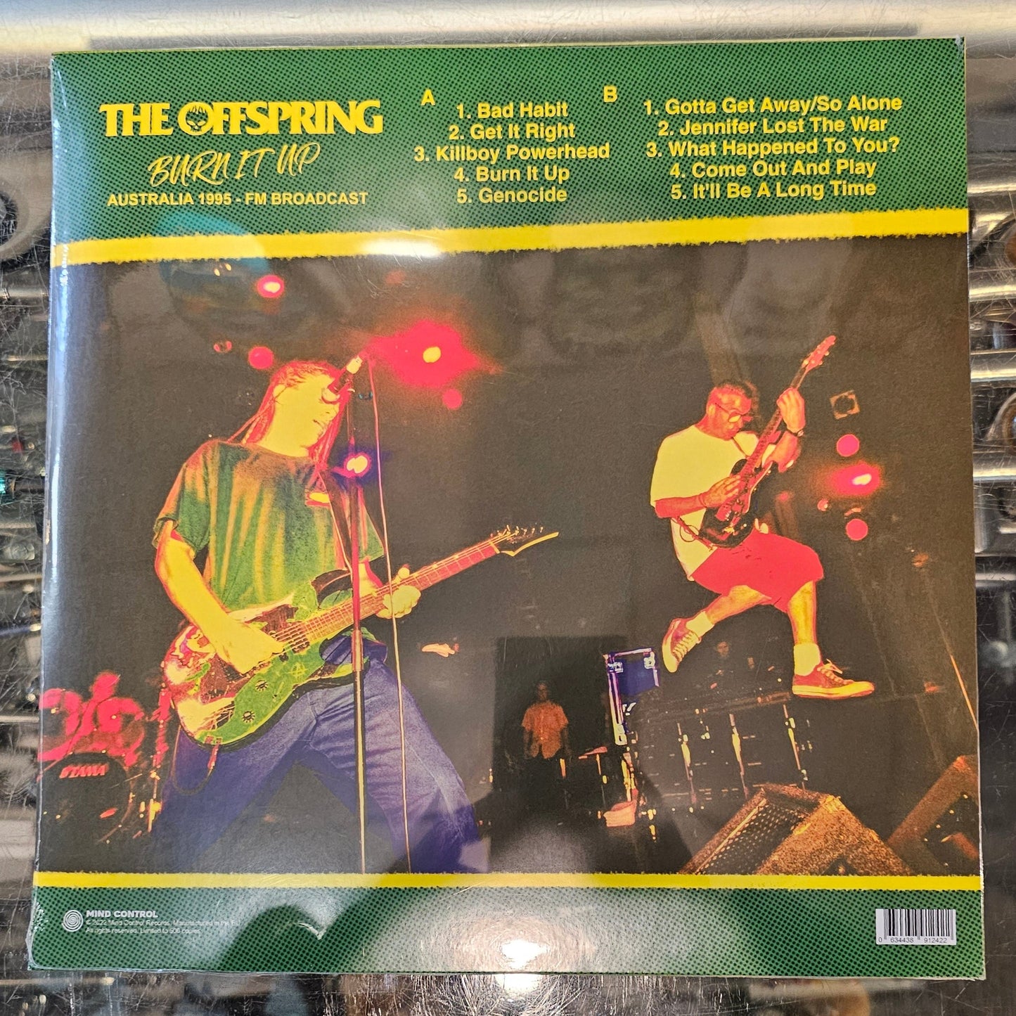 OFFSPRING - BURN IT UP - AUSTRALIA 1995 (COLOR VINYL) LP Record *Unofficial Release*