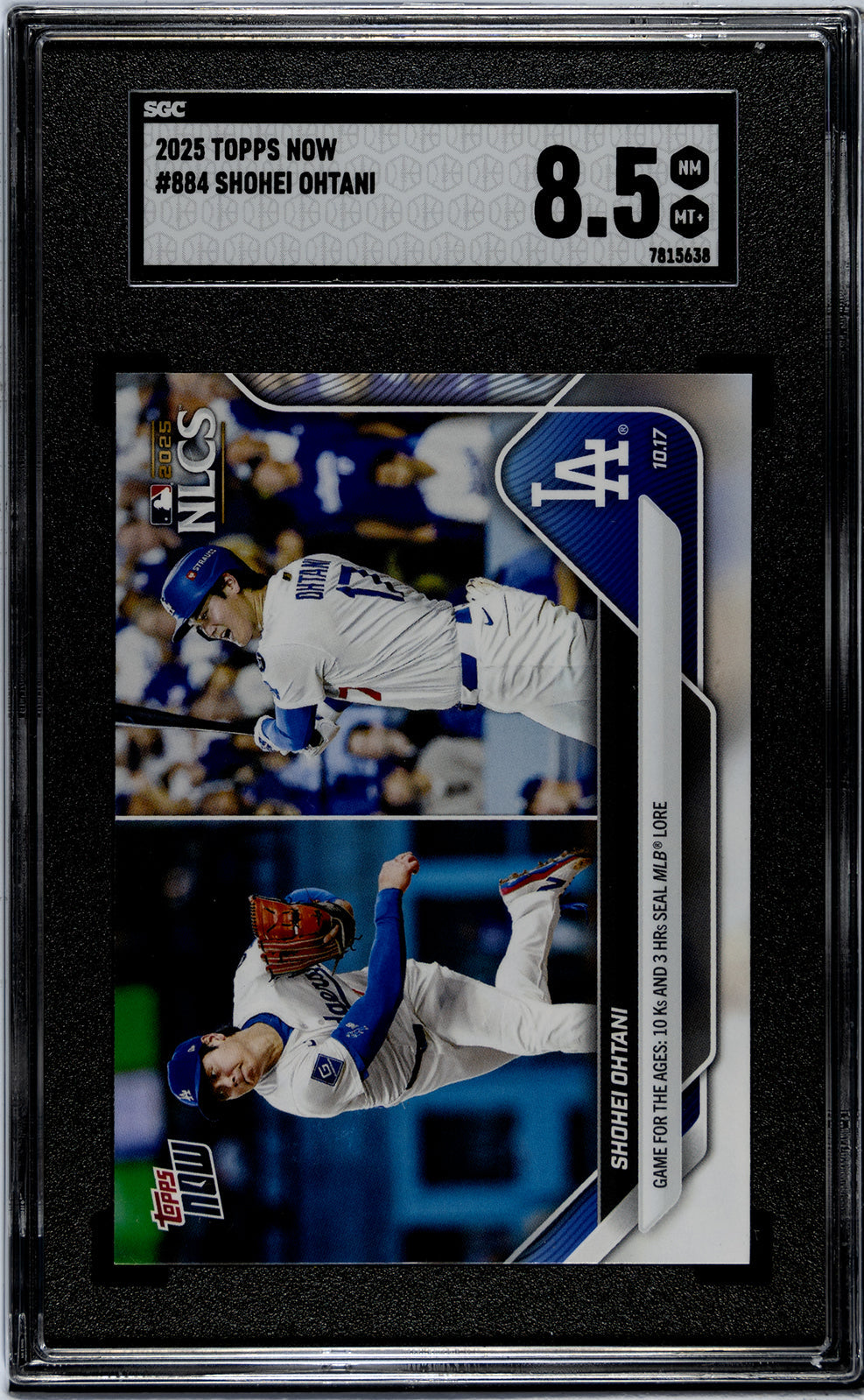 sgc graded baseball cards Graded 2025 Topps Now Shohei Ohtani #884 Baseball Card SGC 8.5 Near Mi
