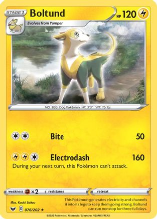 Boltund () 076/202 - SWSH01 Sword & Shield Base Set Holofoil