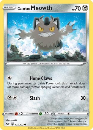 Galarian Meowth 127/202 - SWSH01 Sword & Shield Base Set