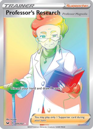Professor's Research (Secret) 209/202 - SWSH01 Sword & Shield Base Set Holofoil