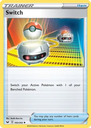 Switch 183/202 - SWSH01 Sword & Shield Base Set