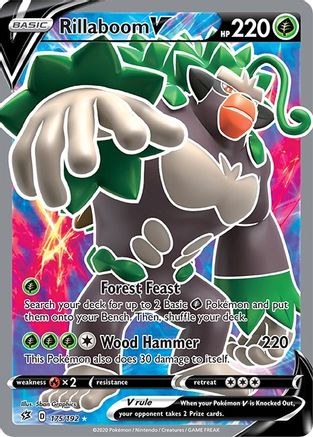 Rillaboom V (Full Art) 175/192 - SWSH02 Rebel Clash Holofoil