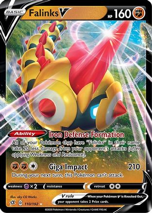 Falinks V 110/192 - SWSH02 Rebel Clash Holofoil