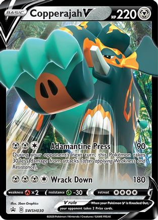 Copperajah V SWSH030/307 - SWSH Sword & Shield Promo Cards Holofoil