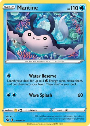 Mantine SWSH026/307 - SWSH Sword & Shield Promo Cards Holofoil