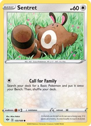 Sentret 135/189 - SWSH03 Darkness Ablaze