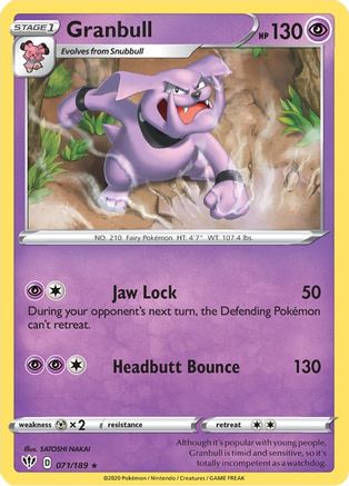 Granbull 071/189 - SWSH03 Darkness Ablaze - Golden Apple Comics