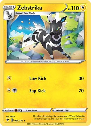 Zebstrika 054/185 - SWSH04 Vivid Voltage Reverse Holofoil