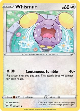 Whismur 135/185 - SWSH04 Vivid Voltage Reverse Holofoil