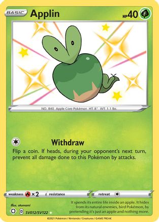 Applin SV012/SV122 - Shining Fates Shiny Vault Holofoil