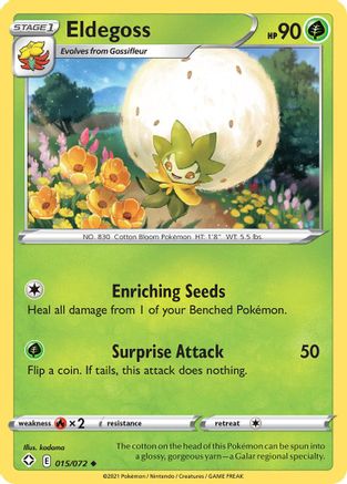 Eldegoss 015/072 - Shining Fates Reverse Holofoil