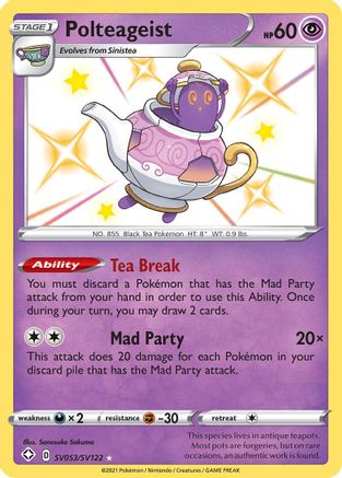 Polteageist SV053/SV122 - Shining Fates Shiny Vault Holofoil