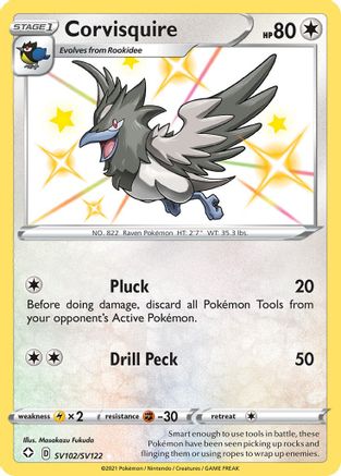Corvisquire SV102/SV122 - Shining Fates Shiny Vault Holofoil