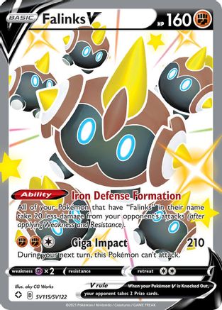 Falinks V SV115/SV122 - Shining Fates Shiny Vault Holofoil