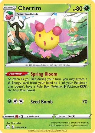 Cherrim 008/163 - SWSH05 Battle Styles Holofoil - Golden Apple Comics