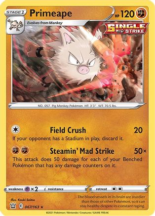 Primeape 067/163 - SWSH05 Battle Styles