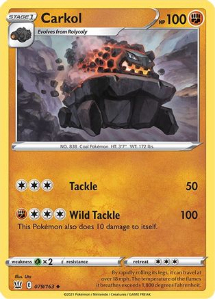 Carkol 079/163 - SWSH05 Battle Styles Reverse Holofoil