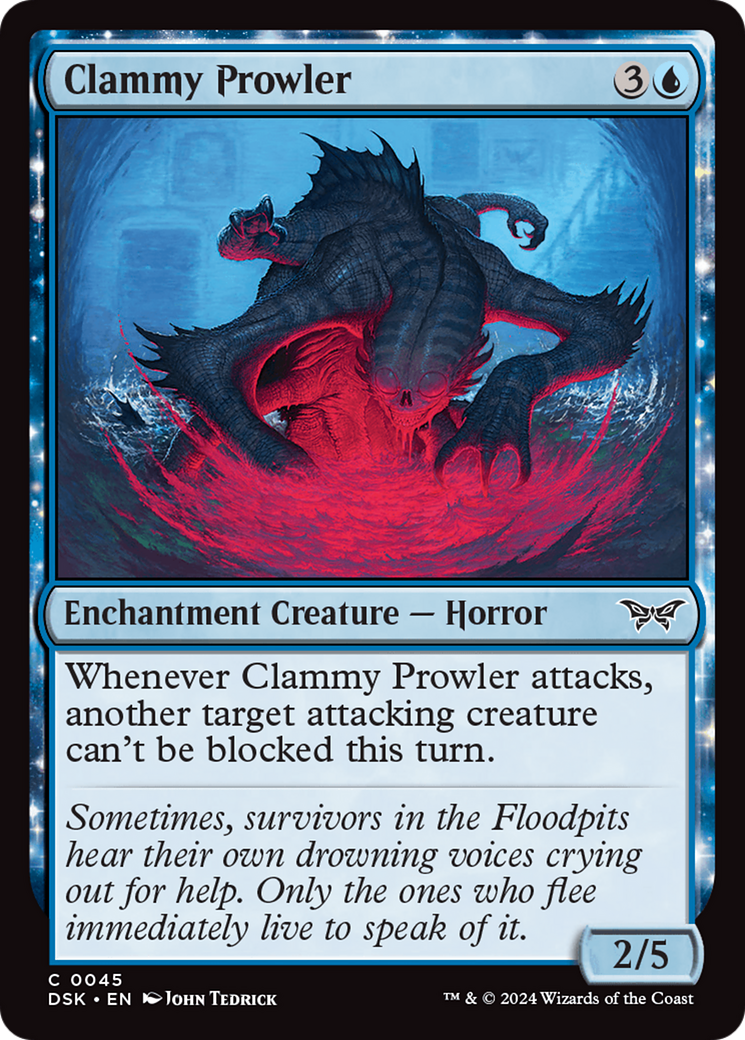 Clammy Prowler (DSK-045) - Duskmourn: House of Horror: (enchantment) Foil