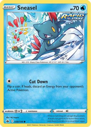 Sneasel 030/198 - SWSH06 Chilling Reign