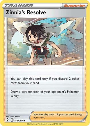 Zinnia's Resolve 164/203 - SWSH07 Evolving Skies Reverse Holofoil - Golden Apple Comics