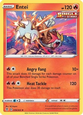 Entei 019/203 - SWSH07 Evolving Skies Holofoil