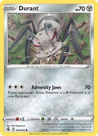 Durant 184/264 - SWSH08 Fusion Strike Reverse Holofoil