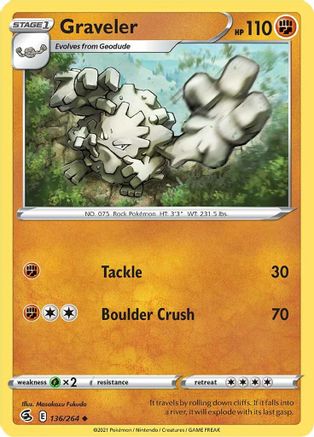 Graveler 136/264 - SWSH08 Fusion Strike